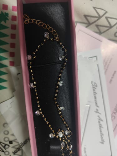 Customer photo review of Golden Dazzling Zircon Mangalsutra Bracelet