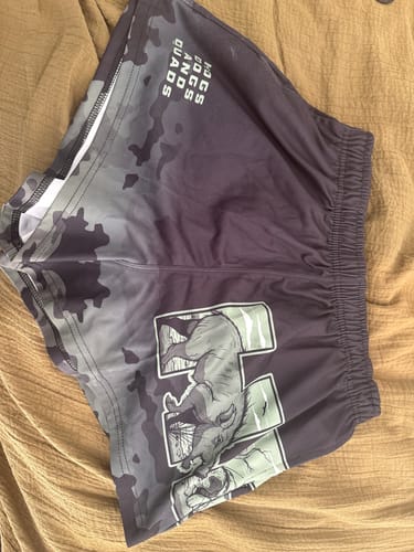 Customer photo review of 🔥NEW🔥 Footy Shorts - Black HDQ Camo