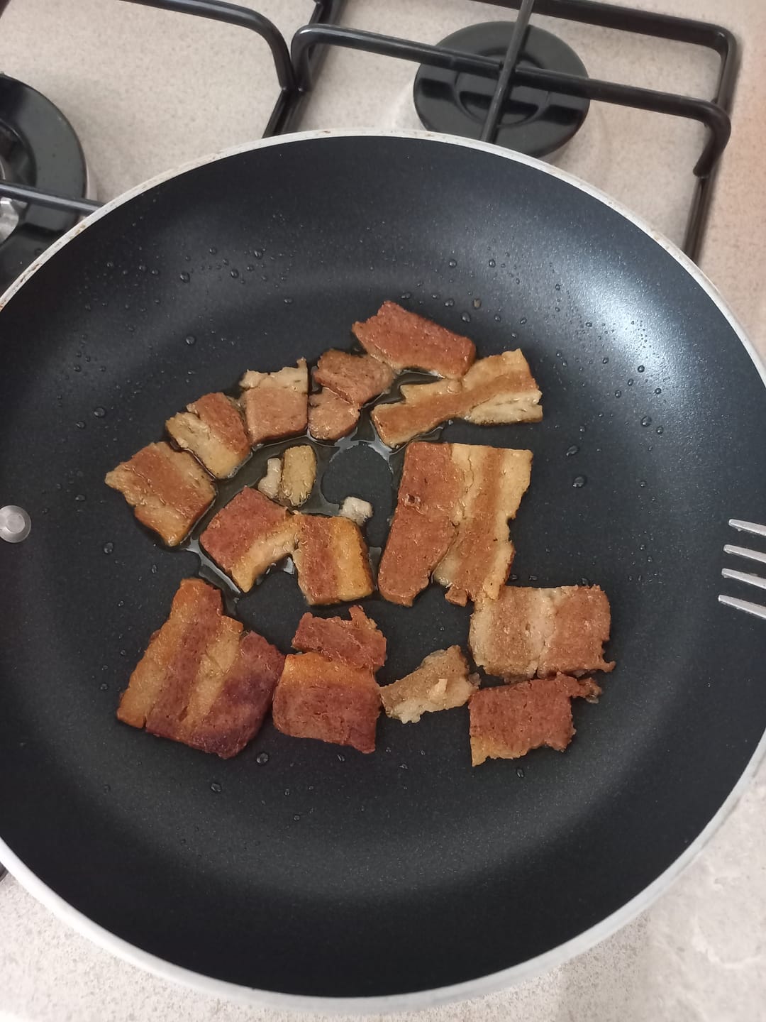 Customer photo review of Pancetta Affumicata vegetale e senza glutine - 250 g