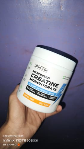 Customer photo review of Wellcore - Pure Micronised Creatine Monohydrate (307g, 83Servings) Tropical Tango