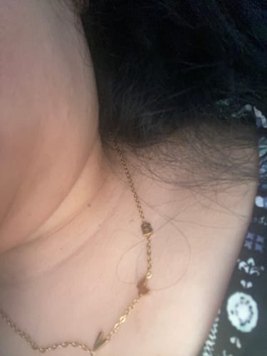 Customer photo review of Custom Sideways Initial Necklace