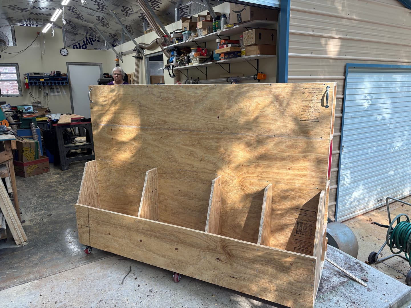 Customer photo review of Compact Wood Storage Cart Plans - Digital Download