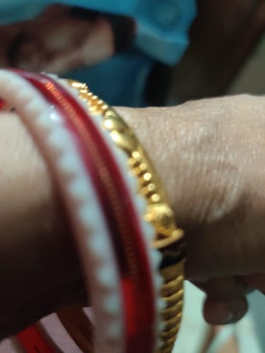 Customer photo review of Red – “Crimson Charm Women’s Bangle” (Pack of 1 Pair) (2 pis)