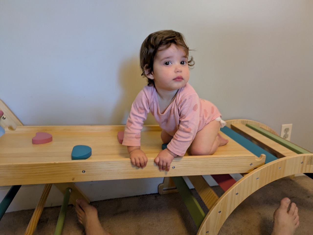 Customer photo review of Hazel - Pikler Triangle Ladder & Rocker Set