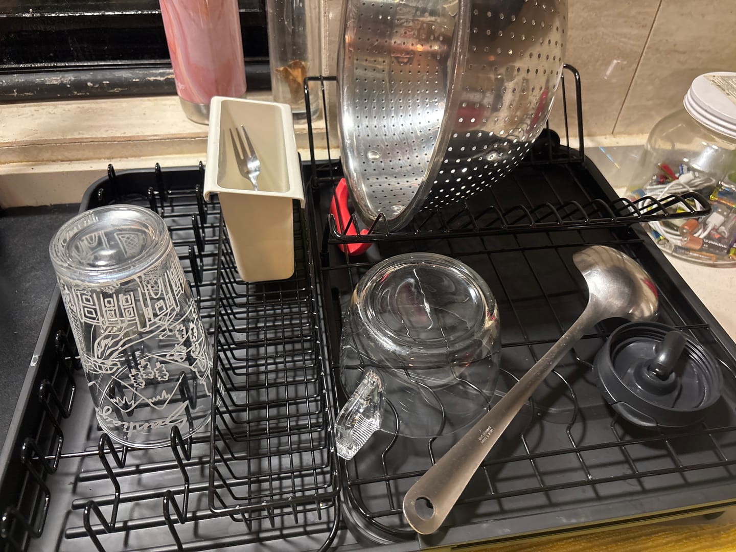 Customer photo review of Secaplatos Escurridor Cocina Acero Inoxidable Plegable Loza