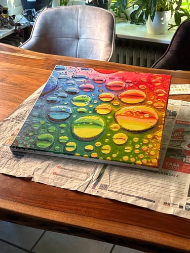 Customer photo review of Malen nach Zahlen - Bunter Regen