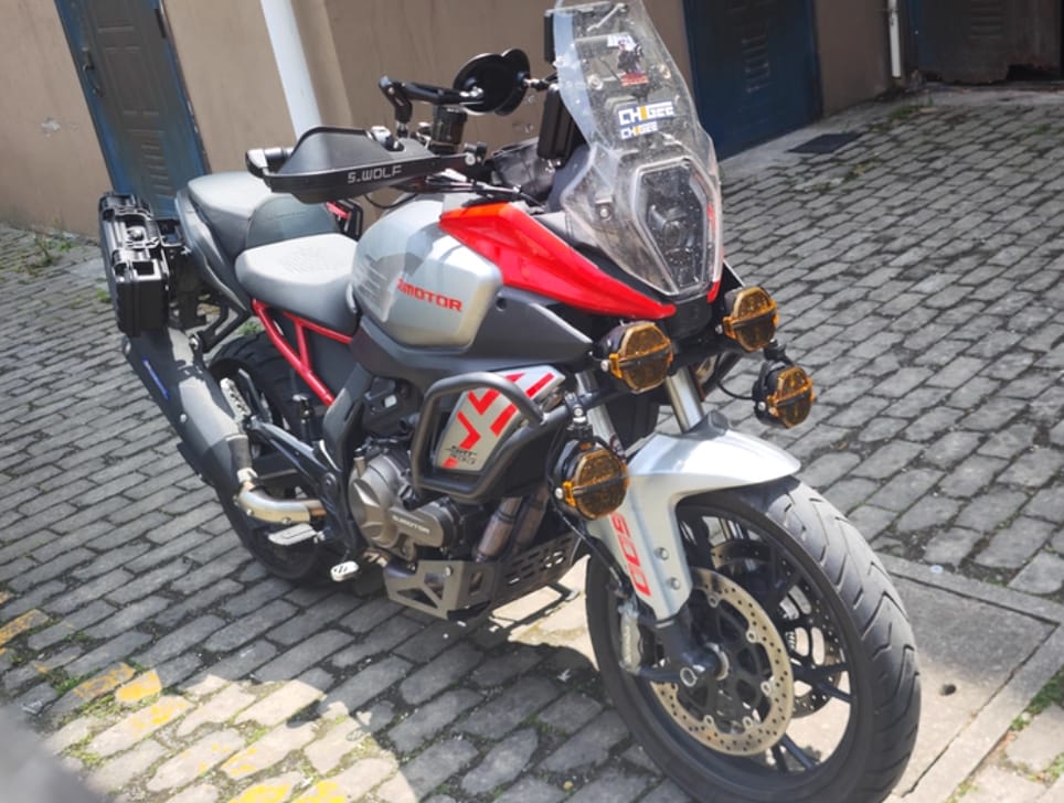 Customer photo review of LOBOO RM01 Round Foldable Mirrors (CNC Aluminum) | Scrambler & Adventure Style | Anti-Glare Lens