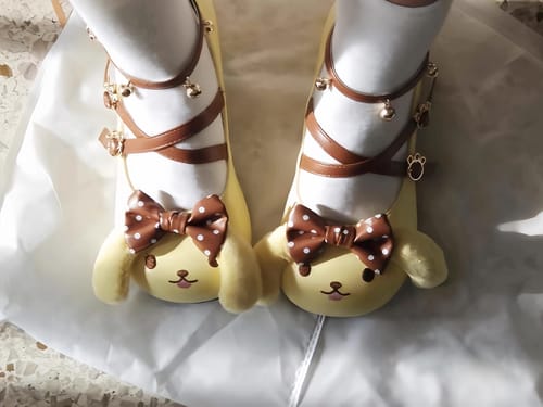 Customer photo review of Lolita Pudding Dog Cute Shoes