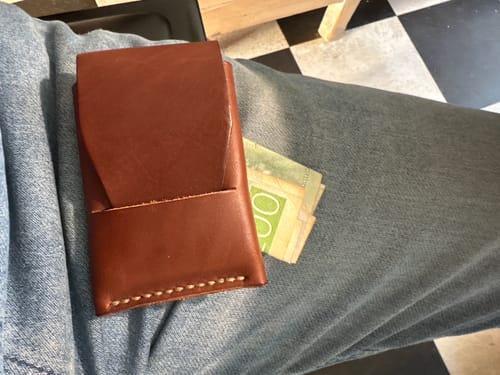 Customer photo review of Slimmad plånbok i äkta läder