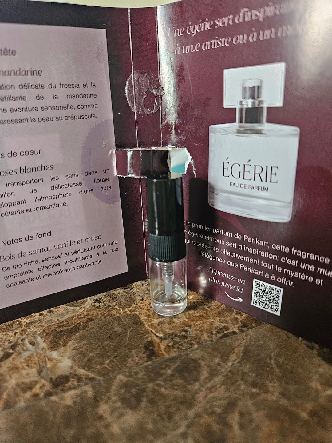 Customer photo review of L'Eau de parfum Égérie - 50 sprays format découverte