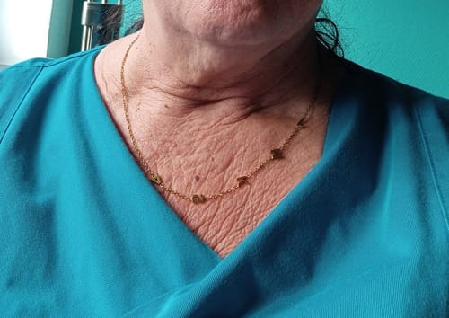Customer photo review of Custom Sideways Initial Necklace