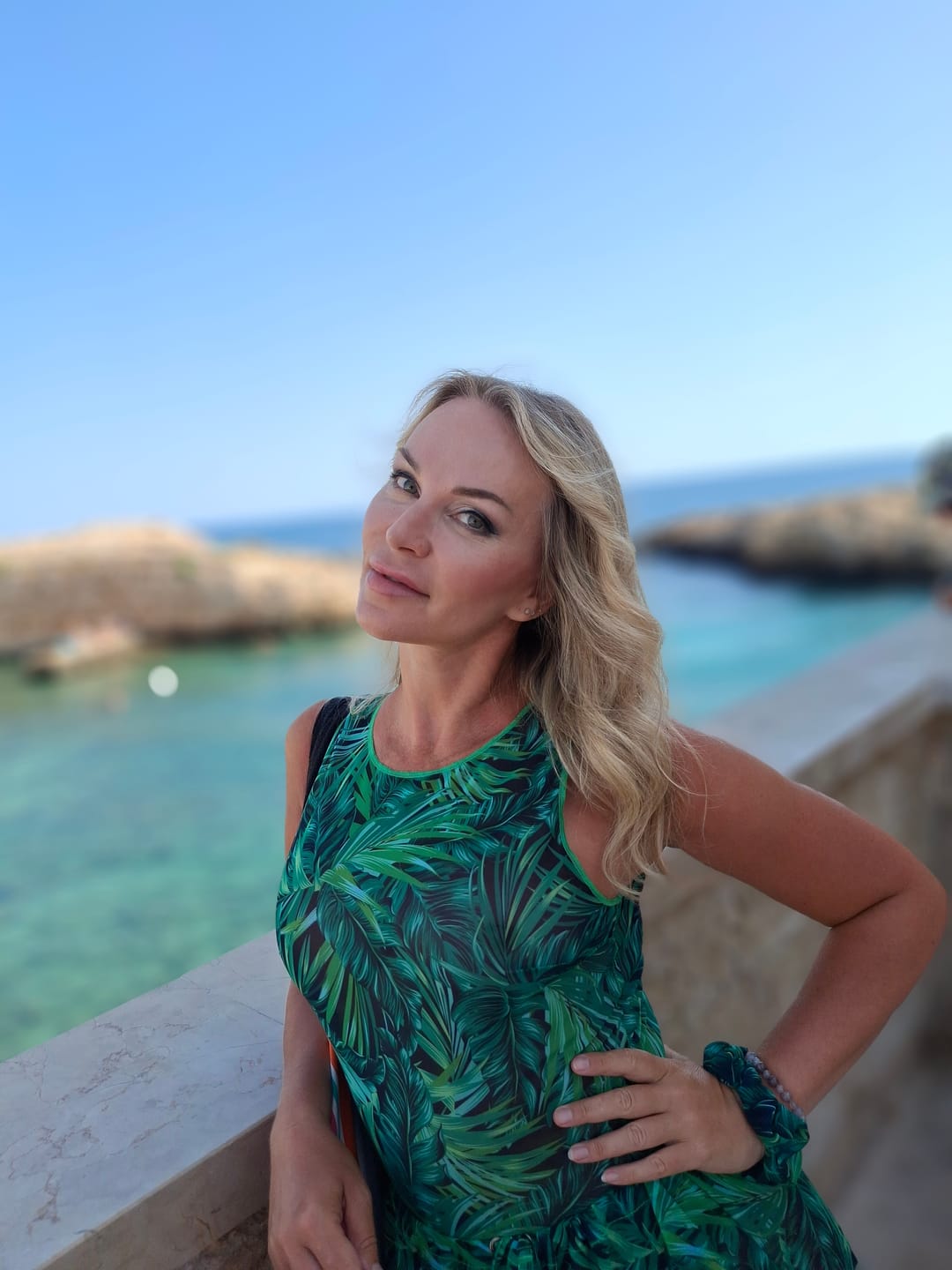 Customer photo review of Tan Through Beach Skirt