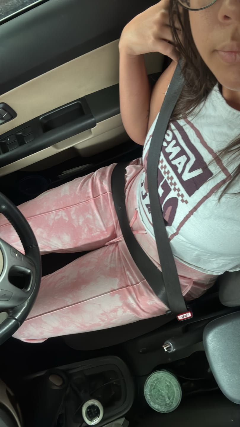 Customer photo review of Sweatpants - Pink Tie Dye