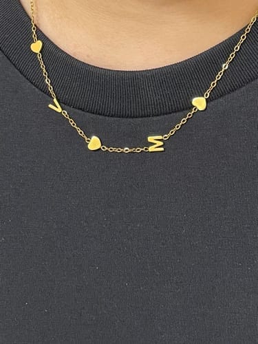 Customer photo review of Custom Sideways Initial Necklace