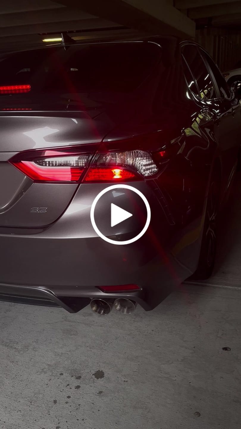 Customer video review of 2018-2024 Toyota Camry SE Muffler Delete Single Exit Axle Back Dual Tips Exhaust