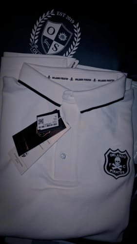 Customer photo review of Orlando Pirates Tipped Polo-White