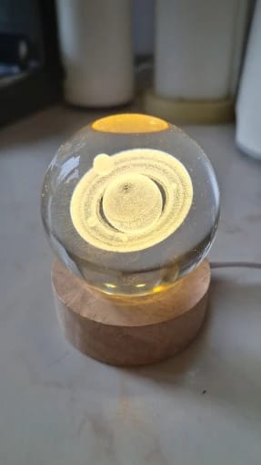 Customer photo review of Crystal Space Lamp