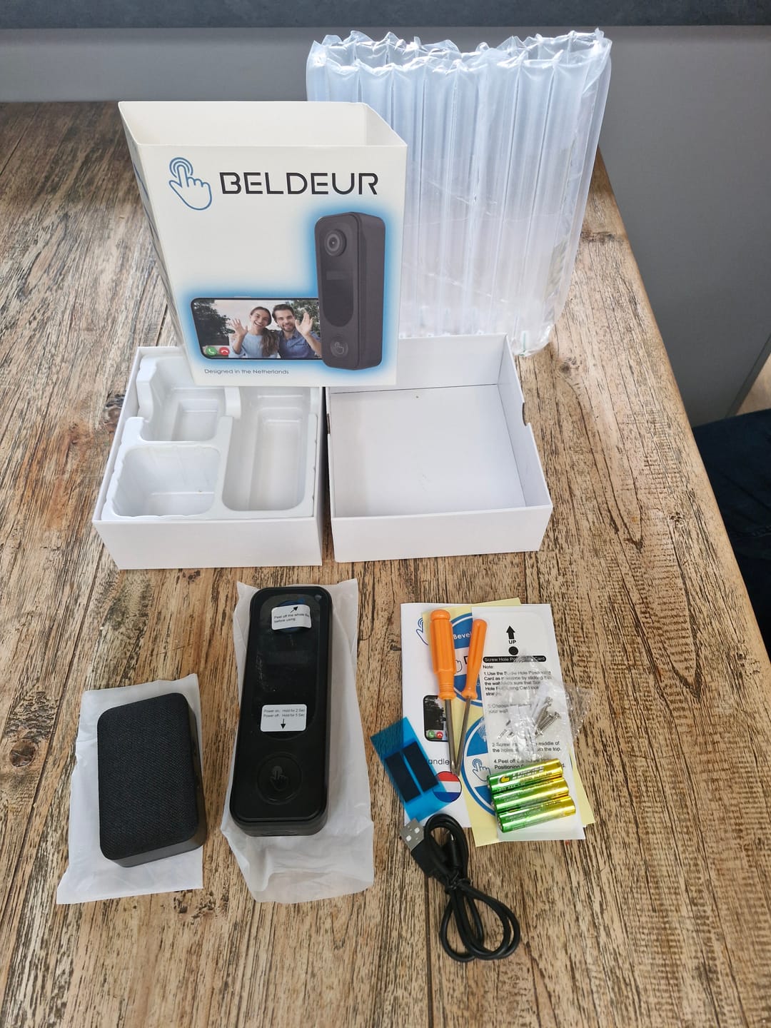 Customer photo review of Draadloze Video Deurbel Totaalpakket