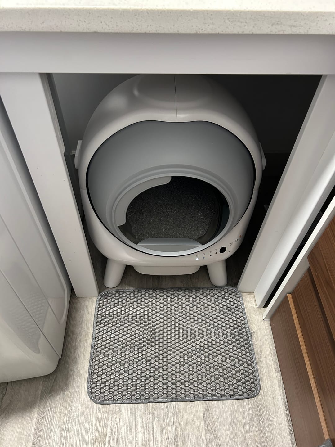 Customer photo review of [🔥Labor Day Sale]Orbitie with Wide Opening Self Cleaning Litter Box