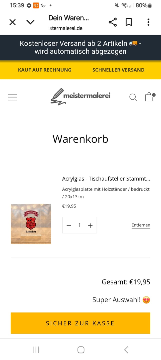 Customer photo review of Acrylglas - Tischaufsteller Stammtisch - personalisierbar