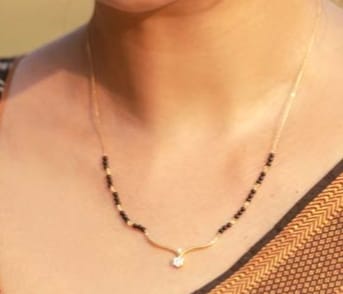 Customer photo review of Niyati Diamond Mangalsutra | BIS Hallmarked | 18k Gold Vermeil