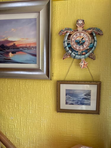 Customer photo review of Sea turtles-DIY Wooden Clock, 3D Puzzle Craft Kit
