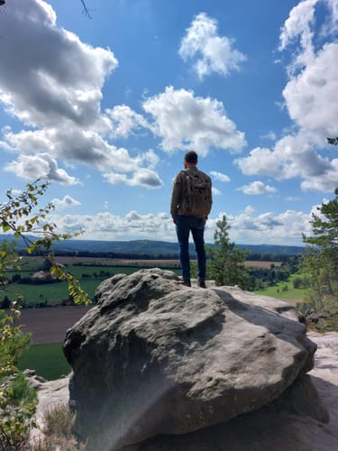 Customer photo review of Rucksack mit Patch (🌲)