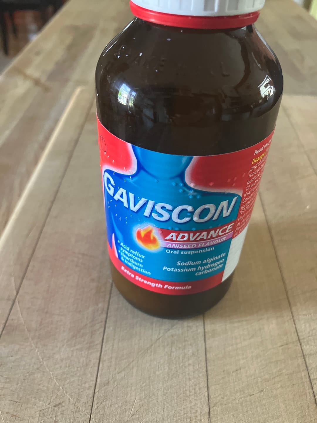 Customer photo review of Gaviscon Advance Aniseed Flavour Oral Suspension, 300ml 6 Pack