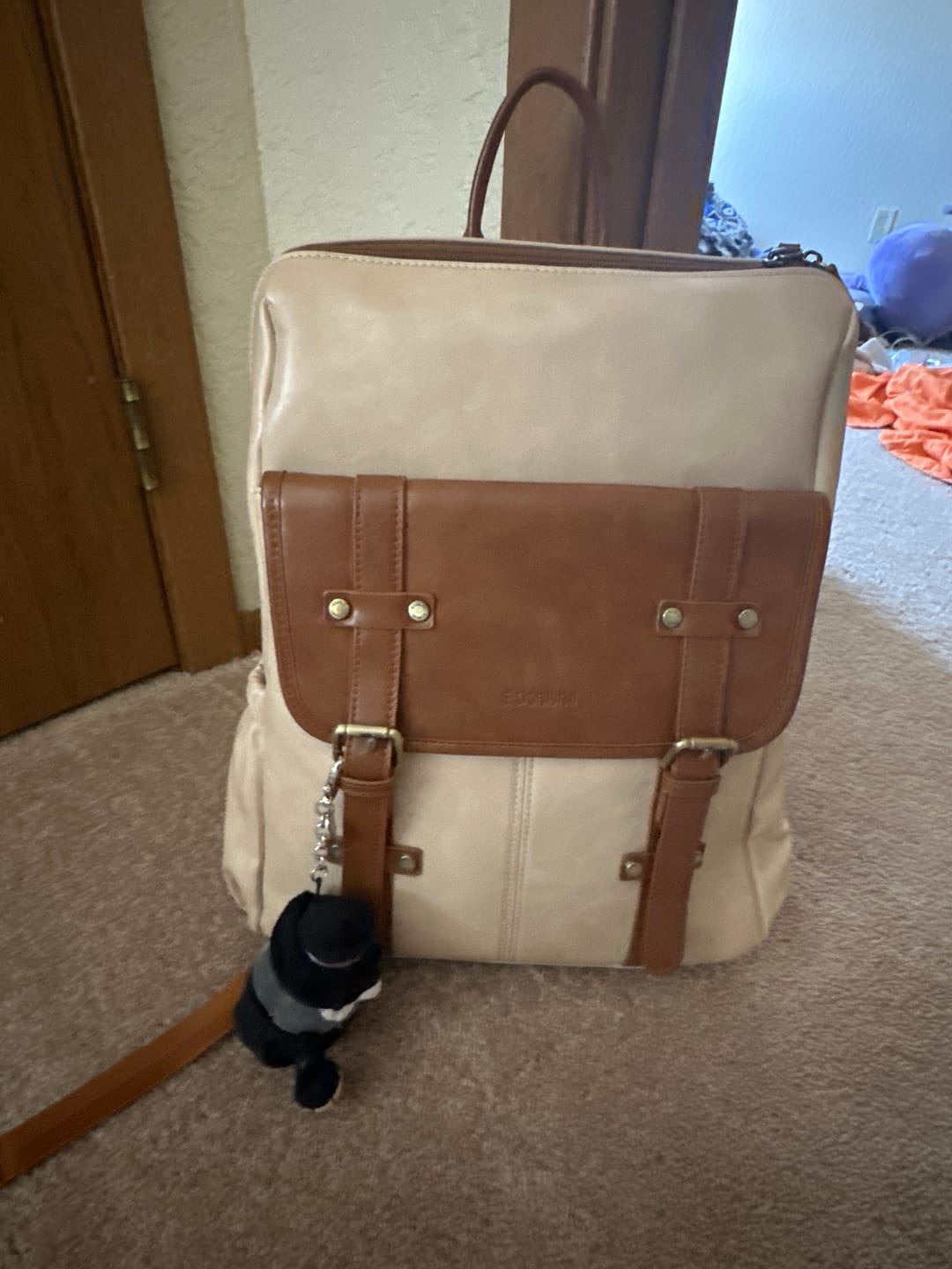 Customer photo review of Scarlett Flip Zipper Vegan 15.6-Inch Backpack