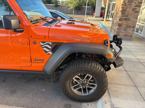 Customer photo review of Custom Hood Lettering | Set of 2