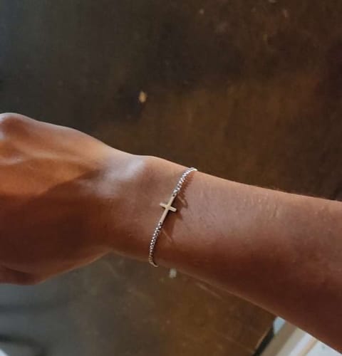 Customer photo review of CROSS BRACELET | Silver
