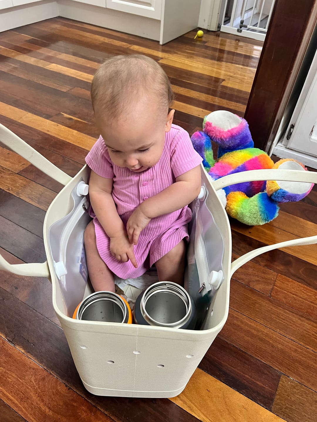 Customer photo review of Maxi Tribe Bag in Sand Dune