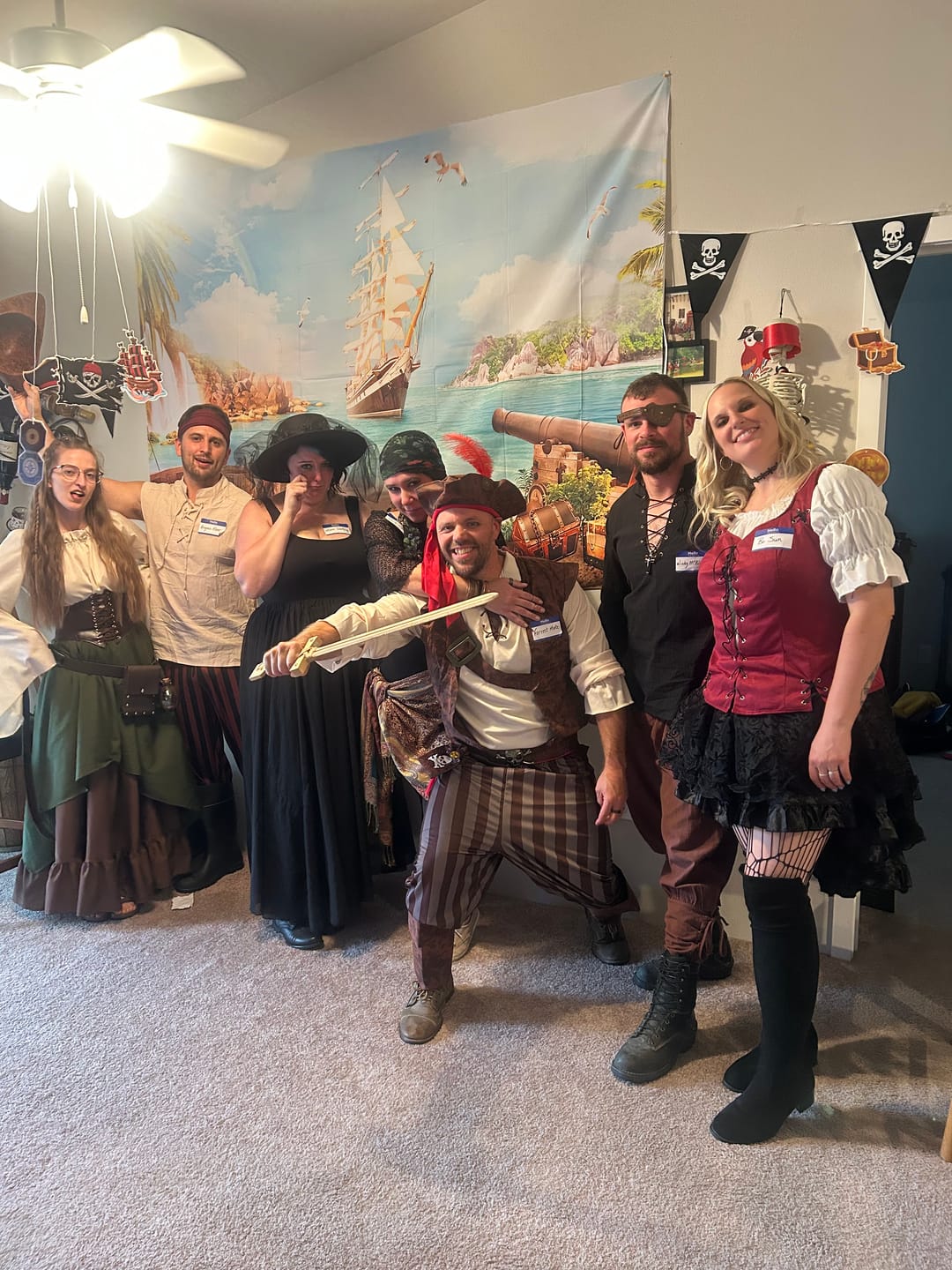 Customer photo review of Pirate Murder Mystery Host Your Own Game Kit