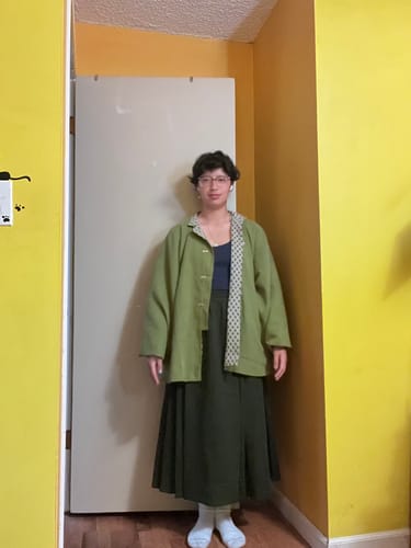 Customer photo review of Sen Lin 森林 Forest Fairy Modernized Ming Dynasty Liling Top & Easy-Wear Mamian Set