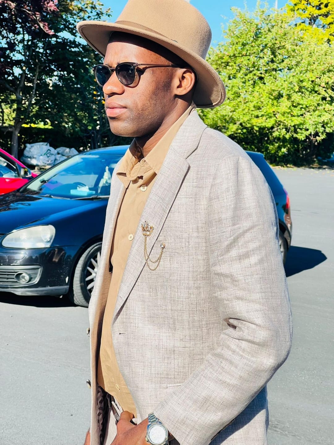 Customer photo review of Felt Fedora - Camel