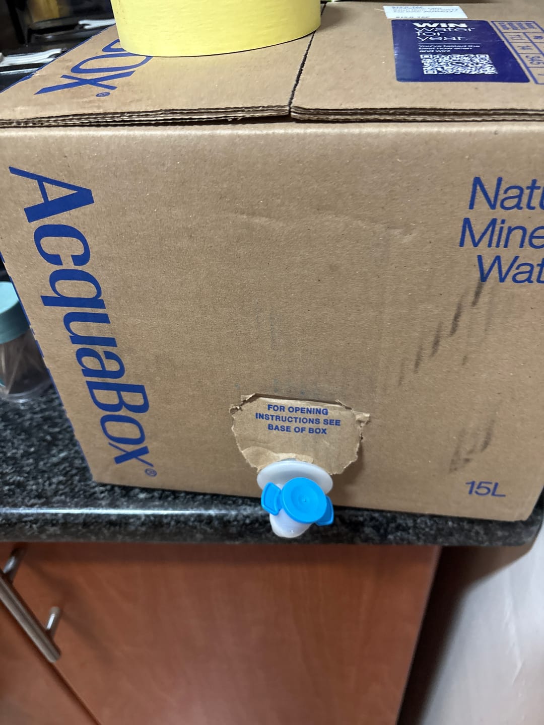 Customer photo review of AcquaBox 15L Mineral Water Bag-in-Box with Tap By Mountain Falls