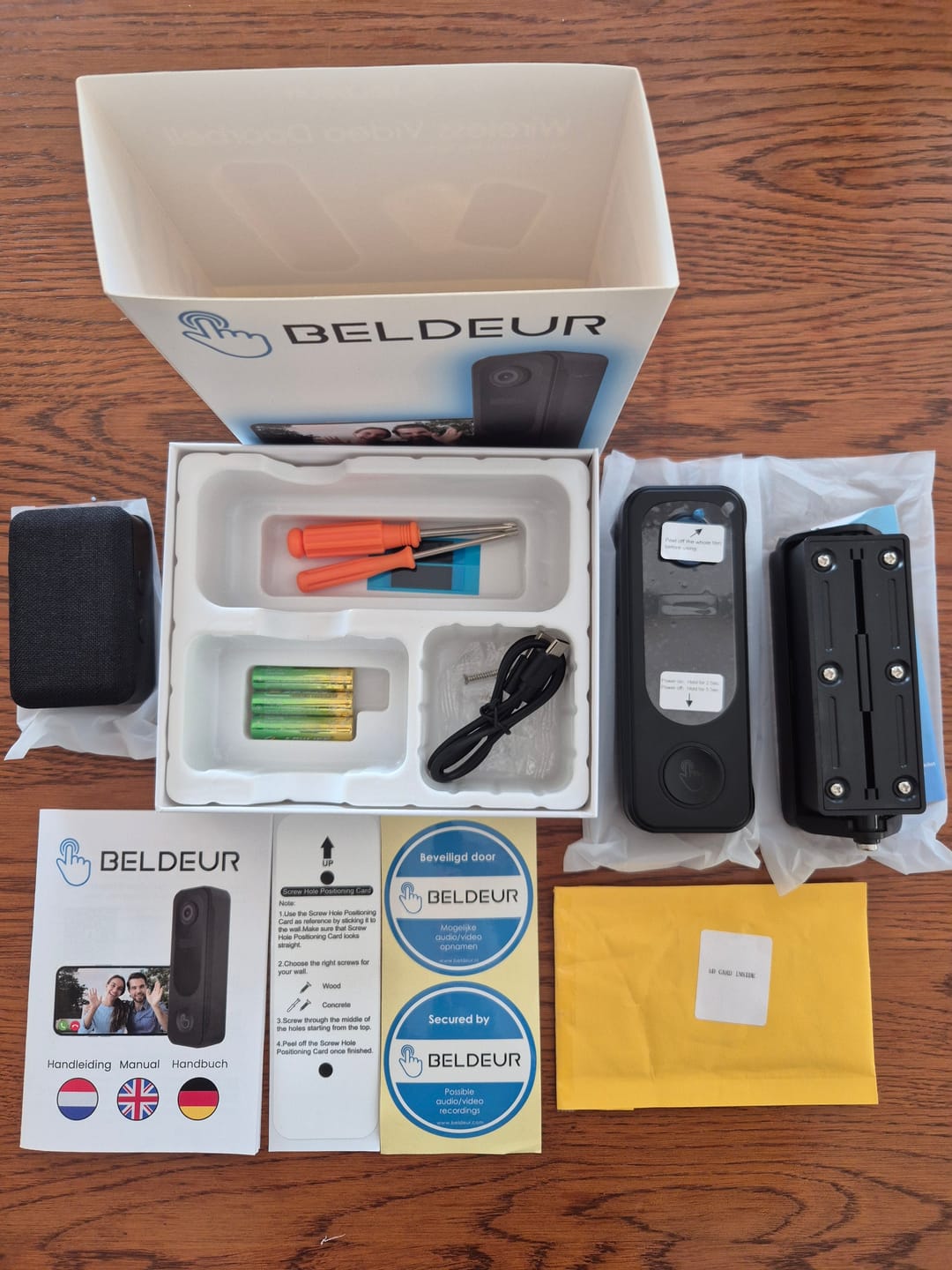 Customer photo review of Draadloze Video Deurbel Totaalpakket