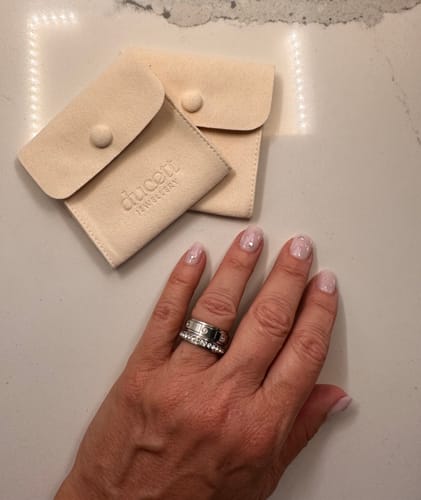 Customer photo review of Fidget stones ring silver