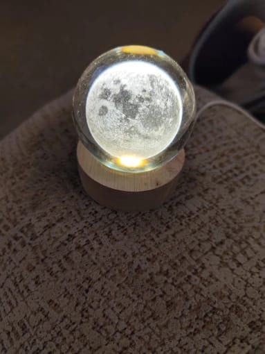 Customer photo review of Crystal Space Lamp