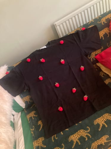 Customer photo review of STRAWBERRY T-SHIRT