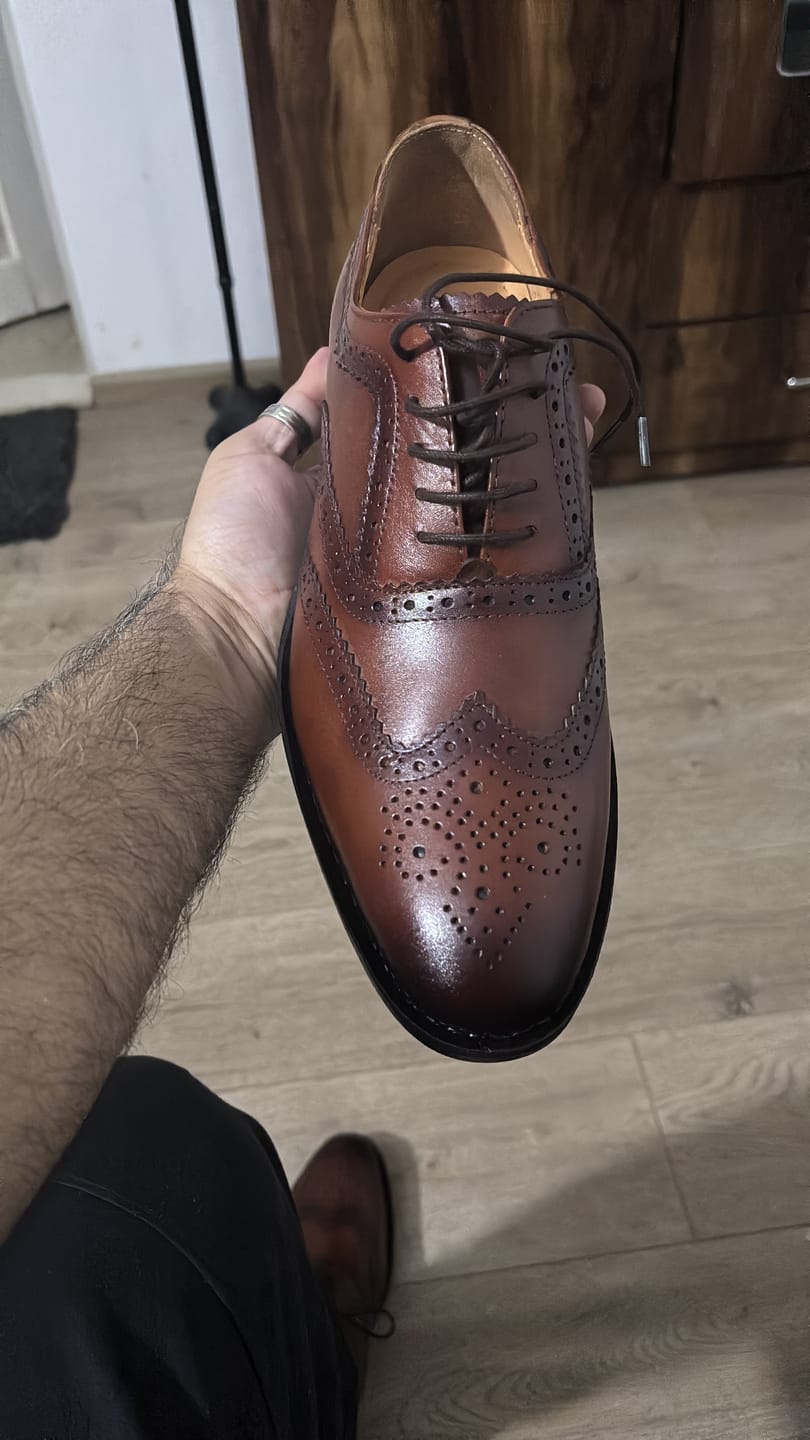 Customer photo review of Goodyear Welted - Full Brogue Oxfords - Cognac