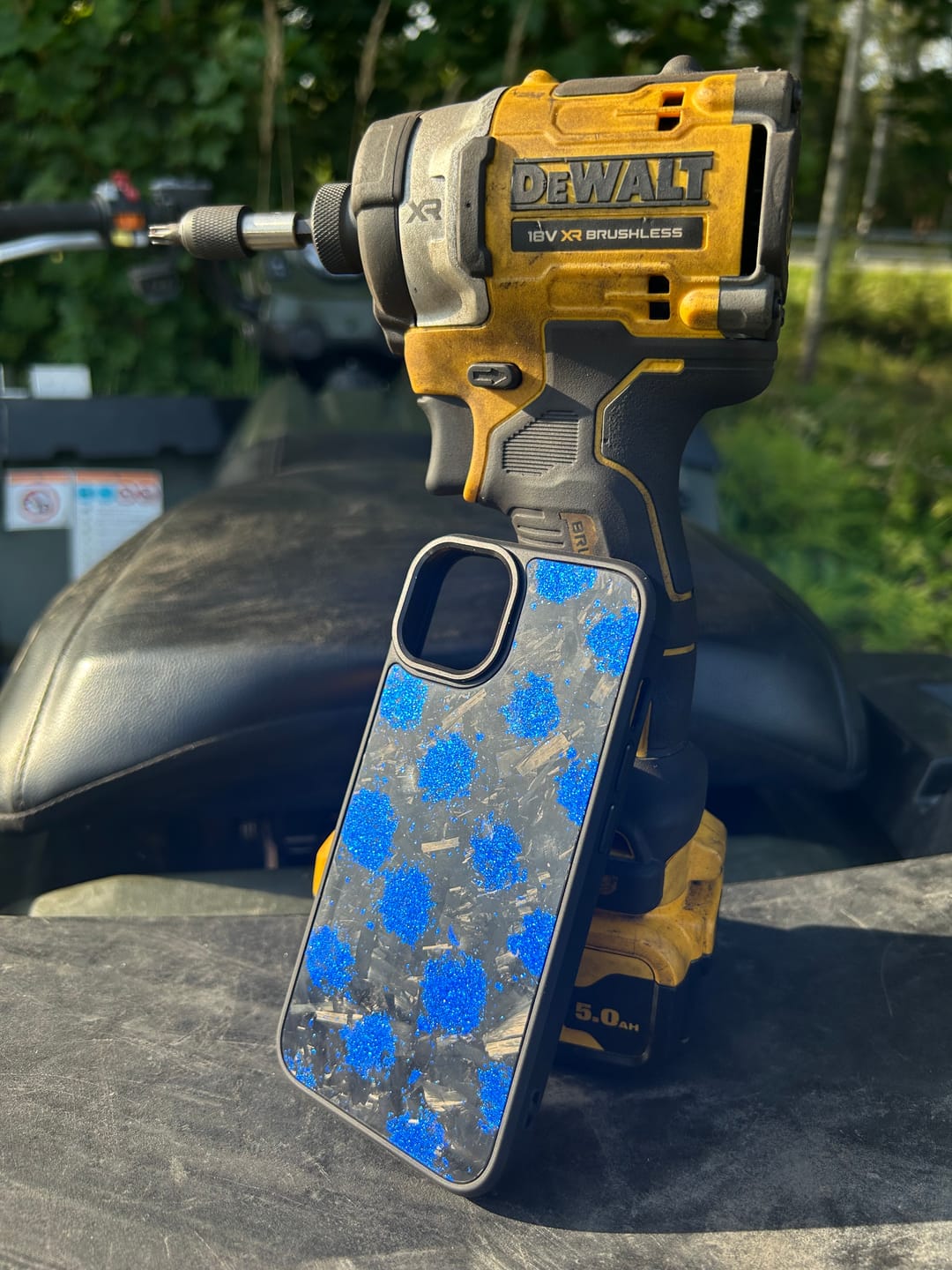 Customer photo review of Forged Carbon Blue