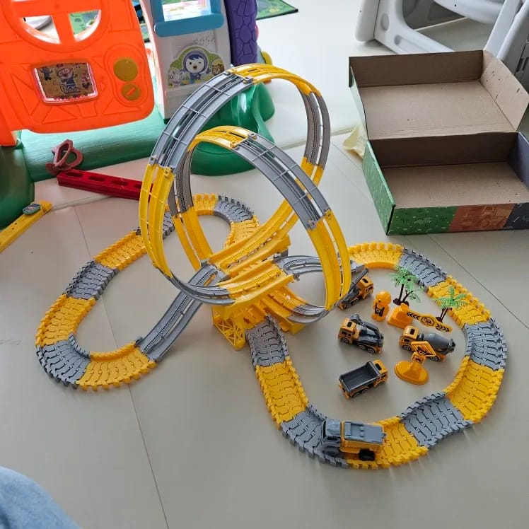 Customer photo review of Montessori FlexiPath™ – Educational Adventure Track | Construction Site
