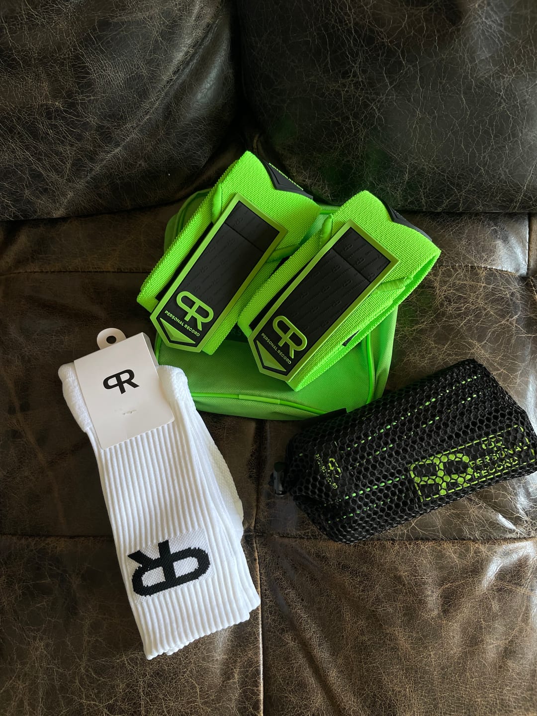 Customer photo review of PR Heavy Duty Premium Elbow Wraps - Neon
