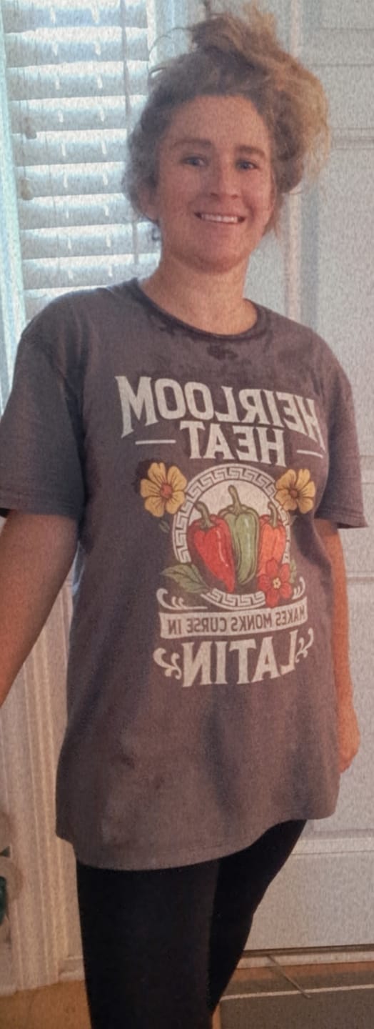 Customer photo review of Heirloom Heat T-Shirt