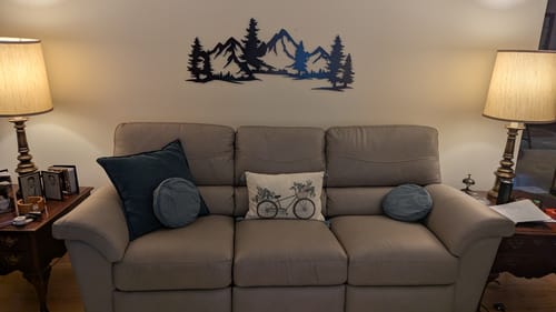Customer photo review of Evergreen Peaks Wall Art