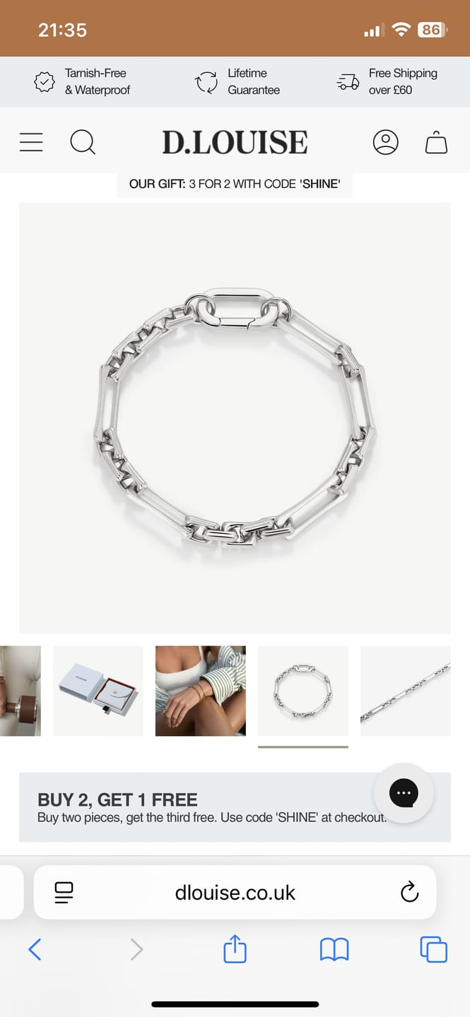 Customer photo review of The Lovers Chain Bracelet