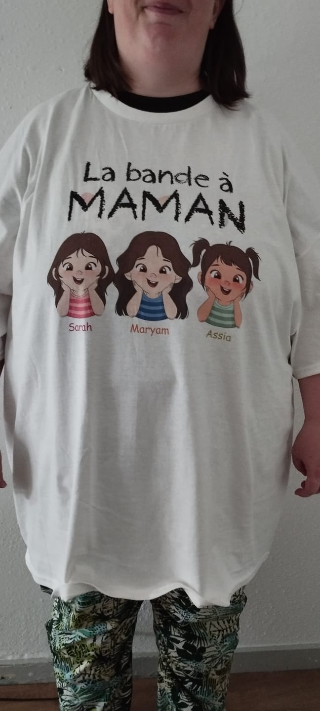 Customer photo review of Jusqu'à 15 Enfants | La Bande à Mamie ou Maman | T-Shirt Personnalisé