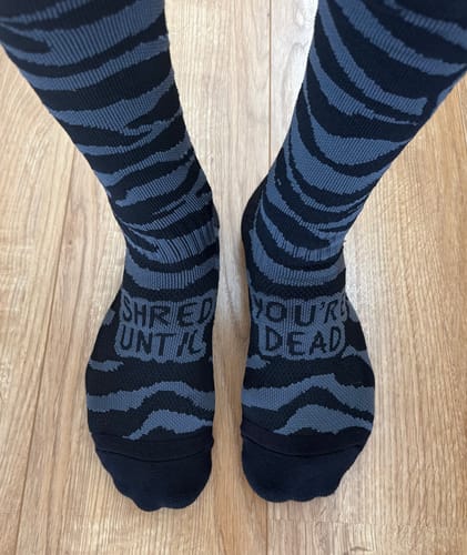 Customer photo review of Lucky Dip | Compression Shred Socks