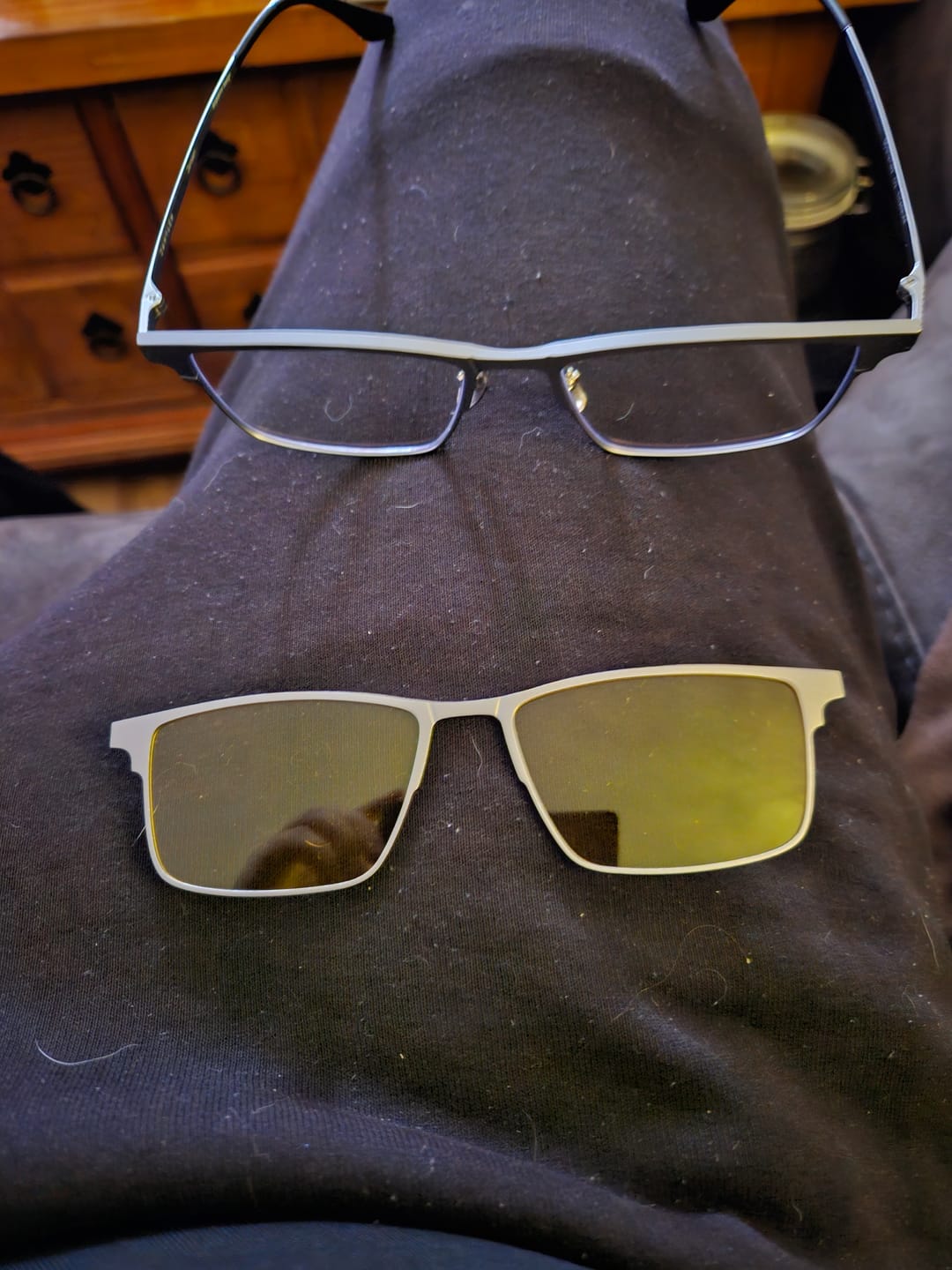 Customer photo review of Jensen | Magnetic Clip-on Eyeglasses Sunglasses | ZanyLen Best Sellers